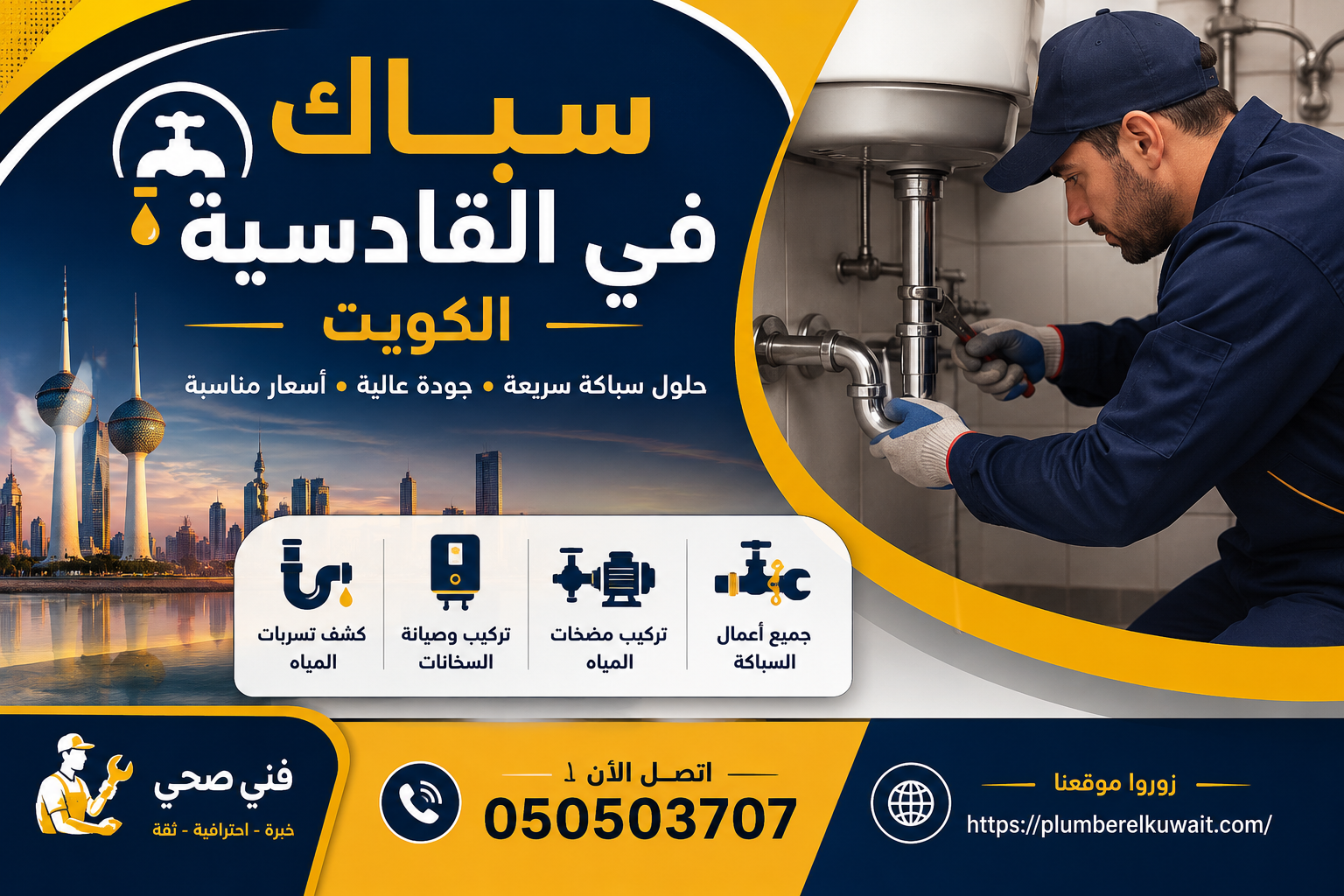 سباك في القادسية بالكويت