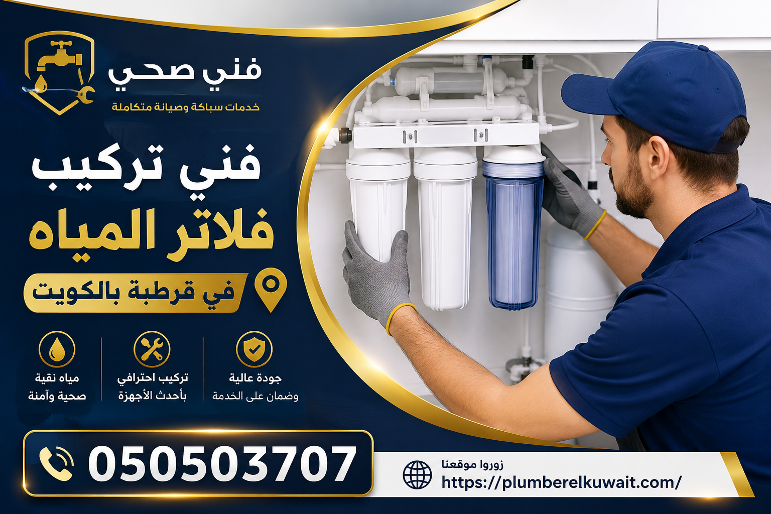 فني تركيب فلاتر المياة في قرطبة بالكويت