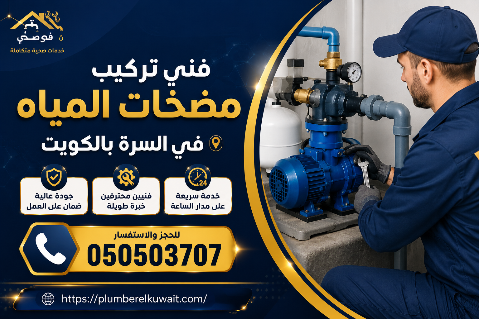 فني تركيب مضخات المياة في السرة بالكويت