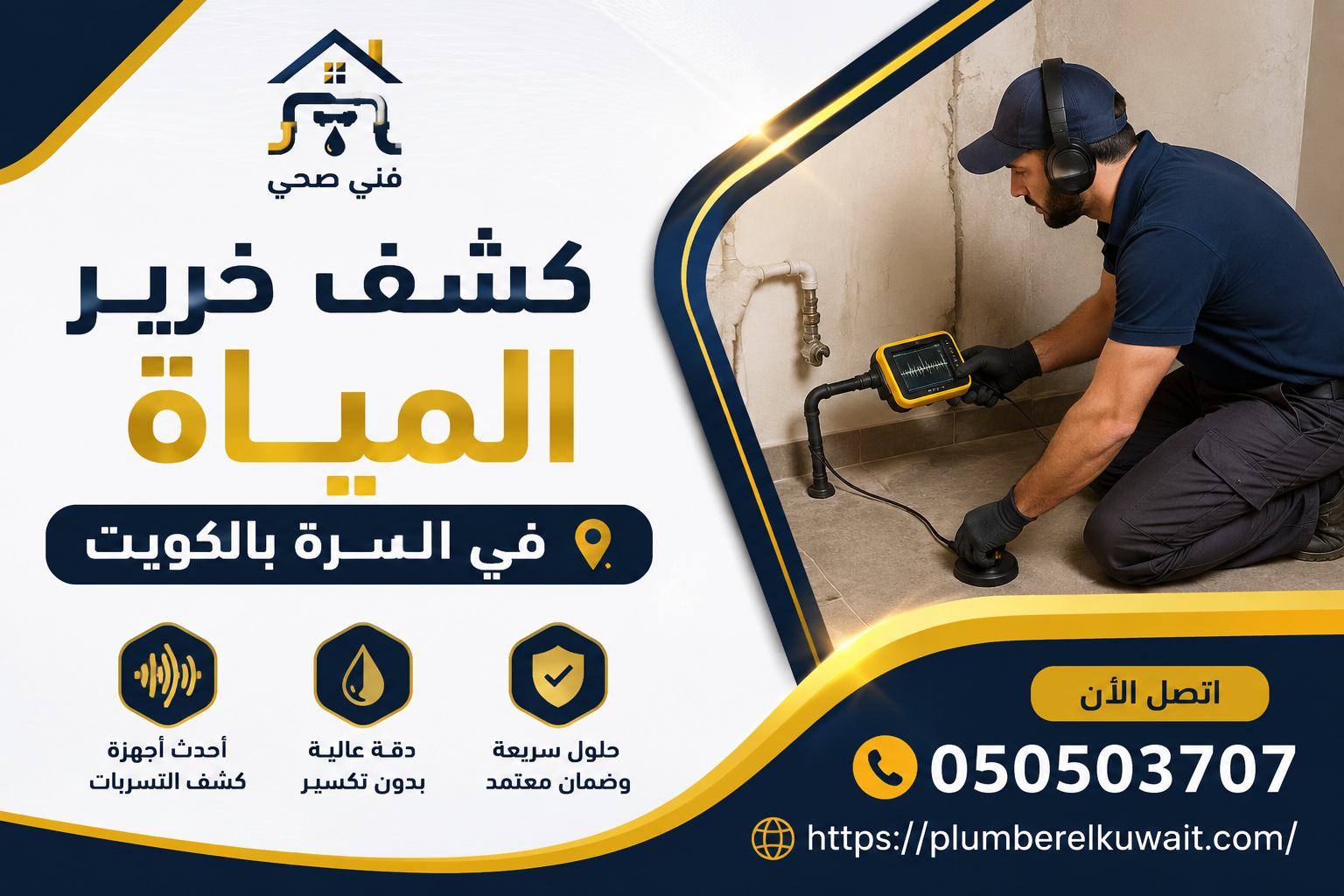 كشف خرير المياة في السرة بالكويت