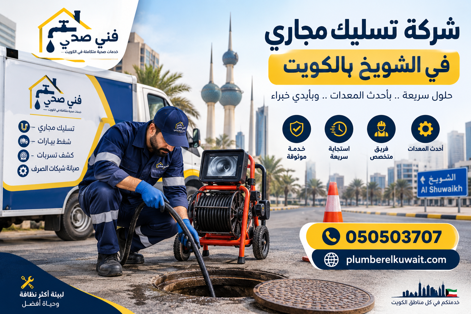 شركة تسليك مجاري في الشويخ بالكويت