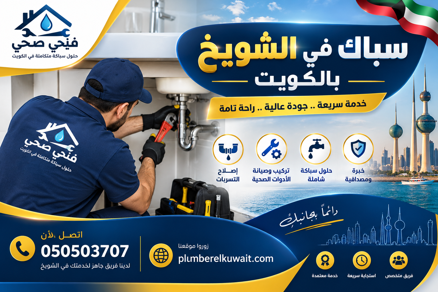سباك في الشويخ بالكويت