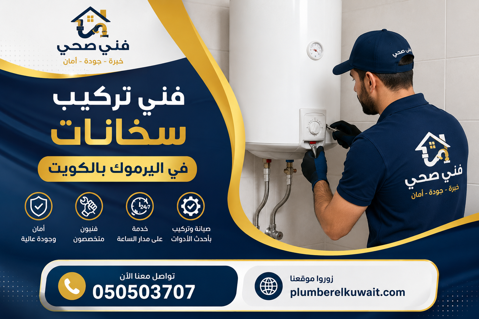 فني تركيب سخانات في اليرموك بالكويت