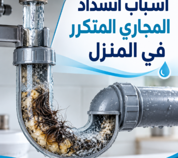 أسباب انسداد المجاري المتكرر في المنزل