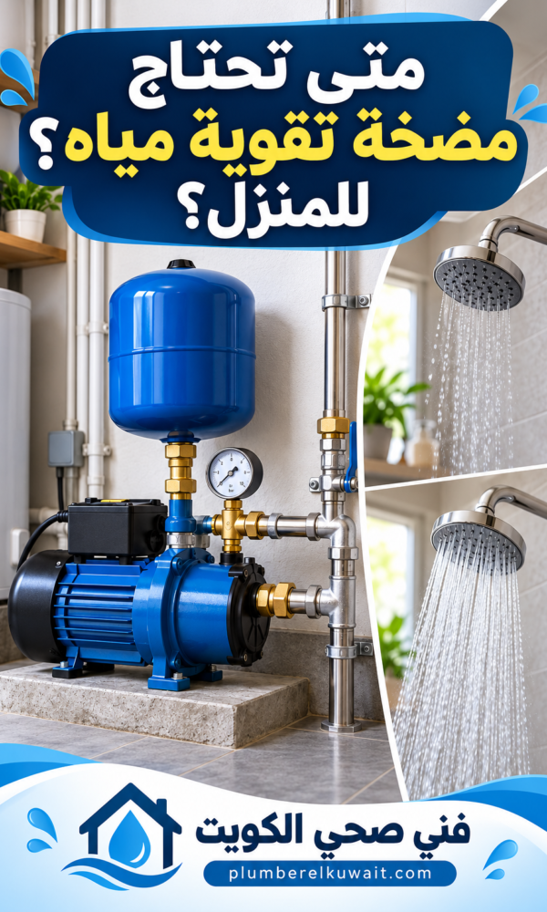 متى تحتاج مضخة تقوية مياه للمنزل