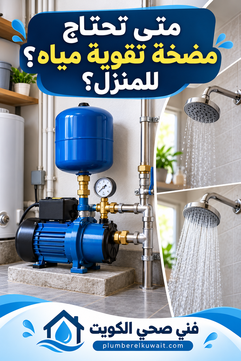 متى تحتاج مضخة تقوية مياه للمنزل